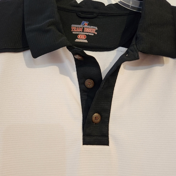 Russell Athletic Black and White Polo Shirt Classic Design XXL - Picture 4 of 9